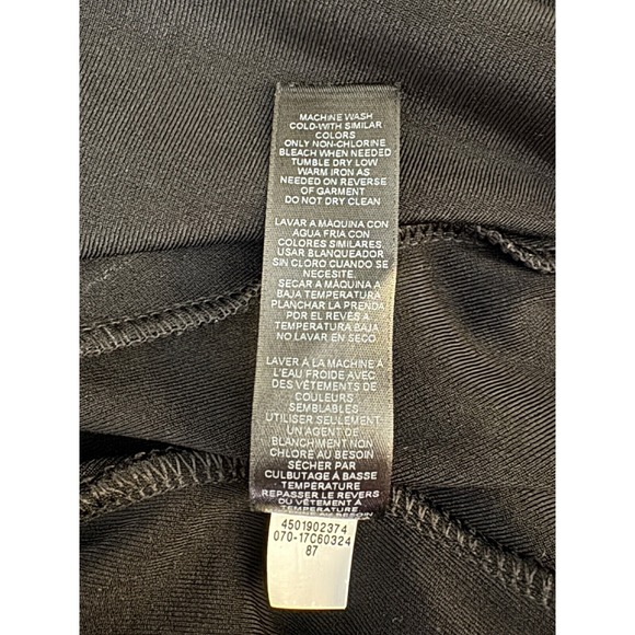 Chico's Travelers Tunic Top Long Sleeve Twist Front Chic Casual Black Size 8 (M) - Picture 5 of 7